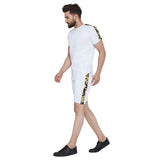 White Venetian Scuba Shorts Shorts - Fugazee