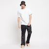 Black Faces Flared Pants