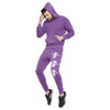 Purple Skeleton Print Oversized Combo Tracksuit