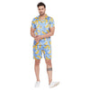 Tropical Banana Printed Cuban Shirt and Shorts Combo Set