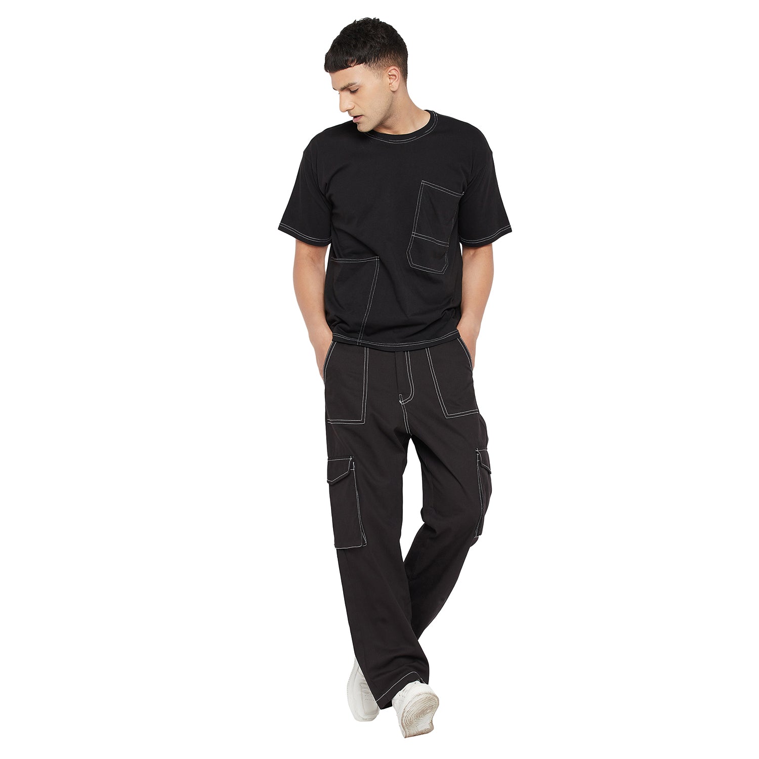 Buy ABCUSTOMS Elegant Men Fashion Fitted Bottoms Streetwear Hiphop Black  Pants at Amazonin