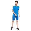 Electric Blue Reflective Taped Tshirt and Shorts Combo Suit