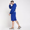 Royal Blue Cat Graphic Shorts