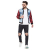Denim Jacket with Checkered Flannel Sleeves Jackets - Fugazee