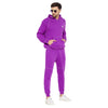Purple Contrast Stich Relaxed Fit Joggers