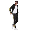 Black Caution Taped Combo JogSuit Suits - Fugazee
