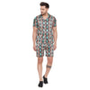 Snake Skin Printed Cuban Shirt and Shorts Combo Set