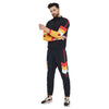 Black Cut and Sew Taped Light Weight Trackpants