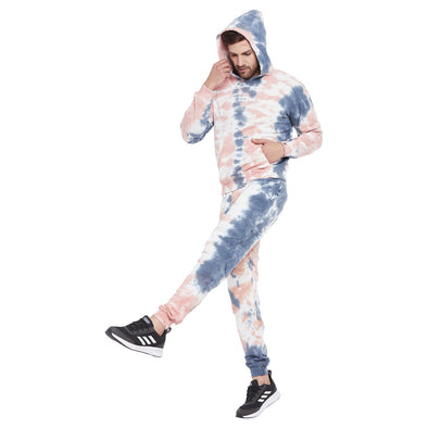 Rose Hues Tie Dye Oversized Combo Tracksuit