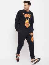 Navy Sleepy Tiger Oversized Graphic Sweatshirt