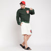 Ecru Love Graphic Shorts