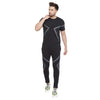 Black Rainbow Reflective Taped Tshirt and Joggers Combo Suit
