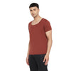 Brown Deep Square Neck Tshirt
