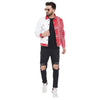 Red Paisley Print Twill Jacket Jackets - Fugazee