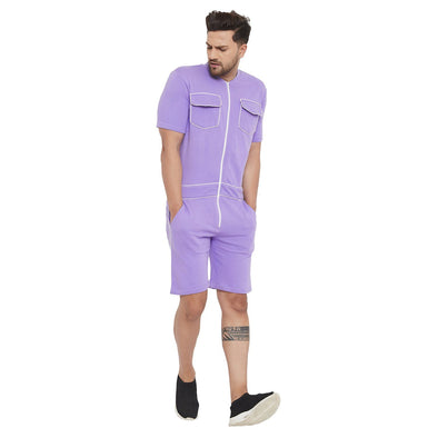 Plum Piping Playsuit