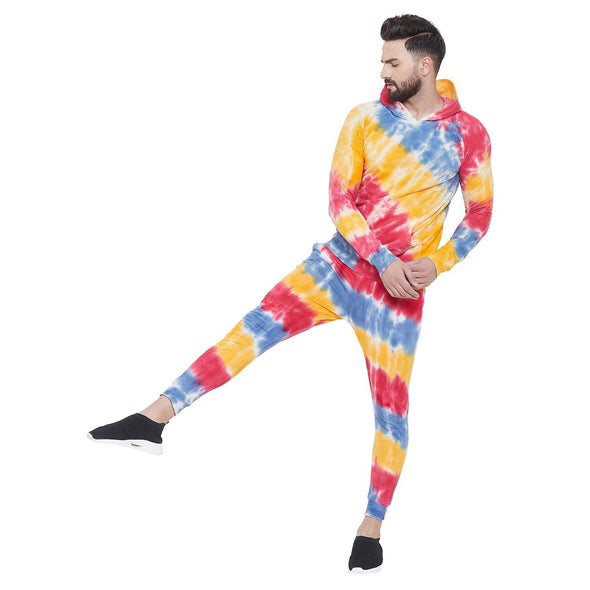 Tie & Dye Multicolored Sweatshirt and Joggers Combo Suit