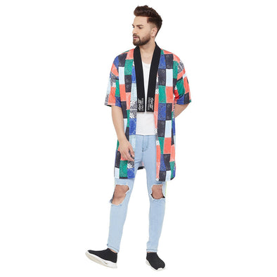 Technicolor Paisley Mesh Kimono