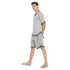 Grey Oversized Varsity Basketball Tshirt & Shorts Clothing Set
