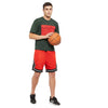 Forest Green Red Patch Pocket Tshirt