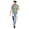Blue Heavy Distressed Raw Patch Denim