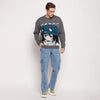 Charcoal Anime Oversized Sweater
