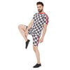 Cocacola Checkered Printed Tshirt and Shorts Combo Suit
