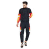 Black Cut and Sew Taped Wind Cheater Tracksuit