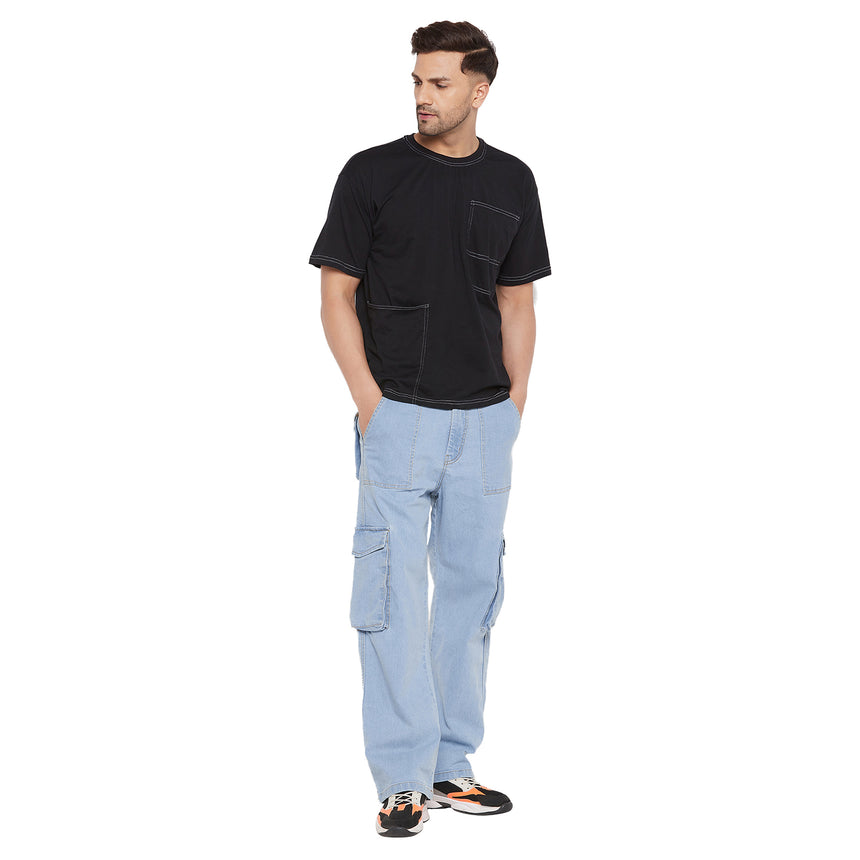 Ice Washed Carpenter Denim Jeans Fugazee 