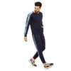 Navy Oversized Denim Taped Sweatpants