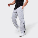 Grey Flared Snapbutton Joggers