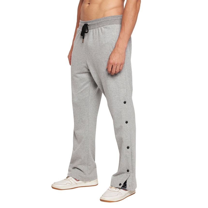 Grey Flared Snapbutton Joggers