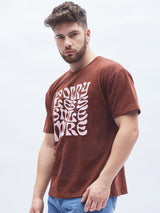 Brown Paisley Oversized T-Shirt