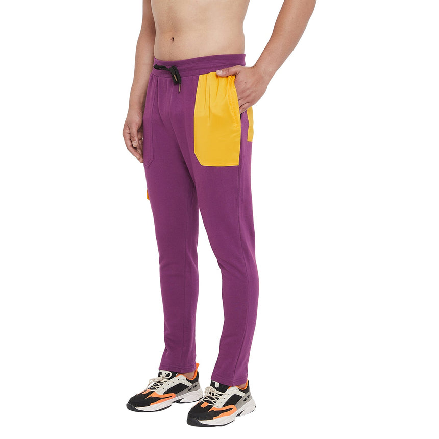 Lilac Yellow Patched Trackpants Trackpants Fugazee 