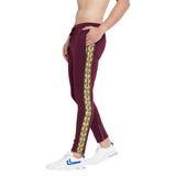 Maroon Caution Taped Trackpants