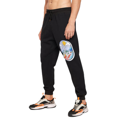 Black Oversized Af Patch Jogger