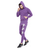 Purple Skeleton Print Oversized Combo Tracksuit