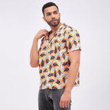 Papaya Print Cuban Shirt