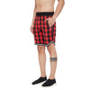 Red Checkered Flannel Basketball Shorts
