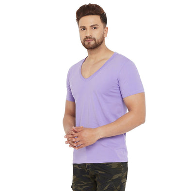 Plum V Neck Tee