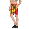 Tricolour Vertical Striped Shorts Shorts - Fugazee