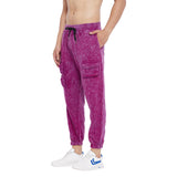 Magenta Washed Oversized Cargo Trackpants Trackpants Fugazee 