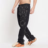 Black Faces Flared Pants