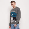 Charcoal Anime Oversized Sweater