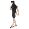 Black Neon Orange Reflective Hooded Tshirt T-Shirts - Fugazee
