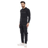 Black  Cargo Wind Cheater Tracksuit