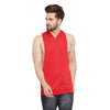 Red Hooded Stringer Vest Vest - Fugazee
