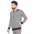 Checkered Print Taped Sweatshirt Sweatshirts - Fugazee