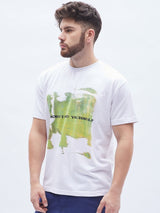 Prioritize White Graphic Oversized Tshirt