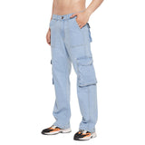 Ice Washed Carpenter Denim Jeans Fugazee 