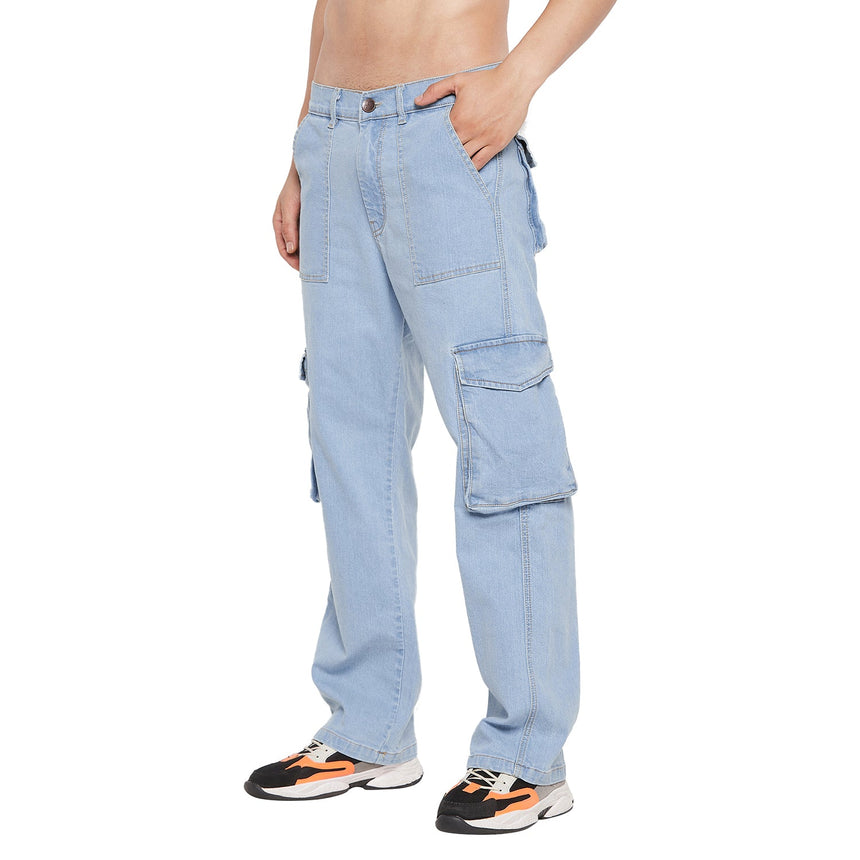 Ice Washed Carpenter Denim Jeans Fugazee 
